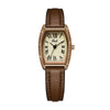 Women's Vintage Classic Barrelshaped Quartz Watch Alloy Case Mineral Reinforced Glass Mirror Stainless Steel Buckle
