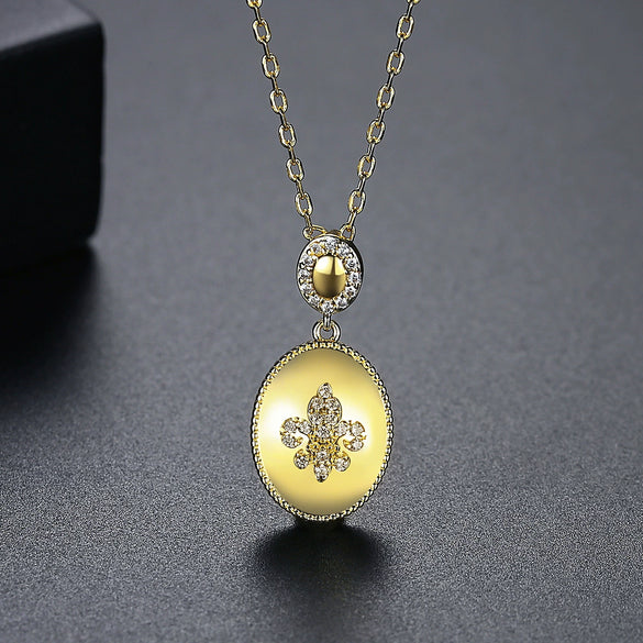 Women’s Vintage Copper Pendant Necklace With Mixed Gemstone Inlay Geometric Design Electroplated Finish And Collarbone Chain
