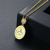 Women’s Vintage Copper Pendant Necklace With Mixed Gemstone Inlay Geometric Design Electroplated Finish And Collarbone Chain