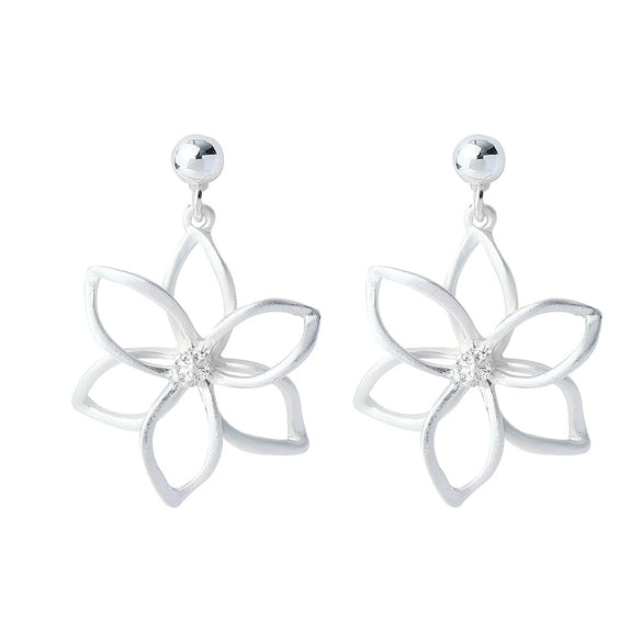 Women's Vintage Flower Earrings Exaggerated Alloy Statement Jewelry With An Elegant Simple Design