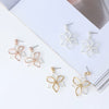 Women's Vintage Flower Earrings Exaggerated Alloy Statement Jewelry With An Elegant Simple Design