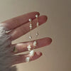 Women's Vintage Freshwater Pearl Drop Shape Tassel Earrings With Electroplating Design