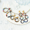 Women's Vintage Geometric Acrylic Hollow Water Drop Electroplated Earrings