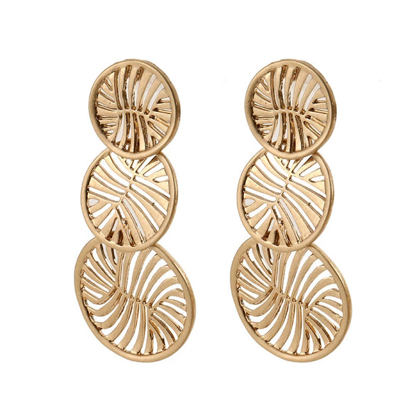 Women's Vintage Geometric Alloy Statement Earrings Retro Fashion Jewelry For Versatile Everyday Styling