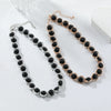 Women's Vintage Geometric Beaded Necklace And Bracelet Made Of Plastic Resin And Alloy Handmade