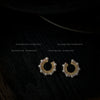 Women's Vintage Geometric C Shaped Alloy Earrings With Pearl Inlay And Silver Needle Design
