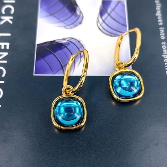 Women's Vintage Geometric Copper Earrings With Electroplated Finish Wholesale Fashion Jewelry