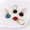 Women's Vintage Geometric Copper Earrings With Electroplated Finish Wholesale Fashion Jewelry