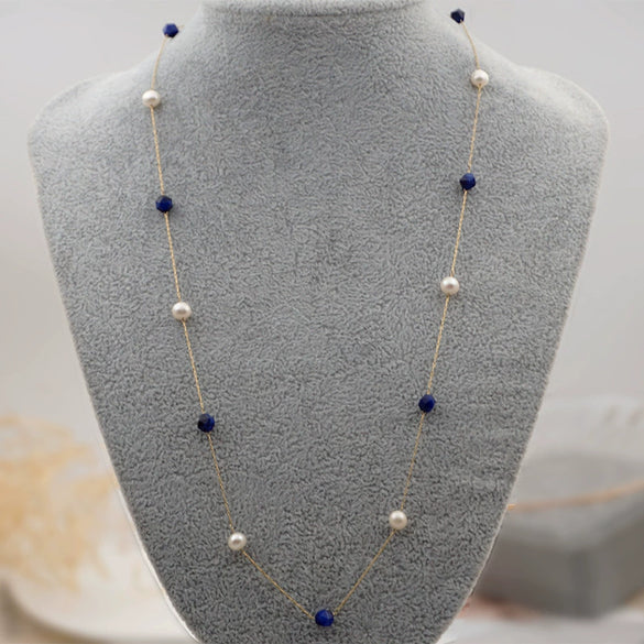 Women's Vintage Geometric Handmade Titanium Steel Cross Chain Sweater Necklace