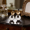 Women's Vintage Geometric Long Earrings Exaggerated Alloy Ear Pin Jewelry Retro Statement Style For Wholesale
