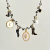 Women's Vintage Geometric Stainless Steel Electroplated Ocean Style Heart Flower Sun Rope Clavicle Chain Necklace