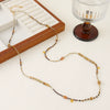 Women's Vintage Handmade Natural Stone Beaded Necklace With Czech Beads Tiger Eye Stone Spotted Stone Copper Geometric Pattern