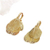 Women's Vintage Leaf Tassel Earrings With Golden Branches And Jade Leaves Electroplated Metal Statement Jewelry In A Light Luxury Floral Design