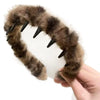 Women's Vintage Leopard Plush Handmade Hair Band