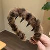 Women's Vintage Leopard Plush Handmade Hair Band