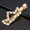 Women's Vintage Pearl Duckbill Hair Clip With Rhinestone Detail Elegant Simple Side Clasp Hair Accessory