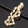 Women's Vintage Pearl Duckbill Hair Clip With Rhinestone Detail Elegant Simple Side Clasp Hair Accessory