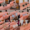 Women's Vintage Pearl Earrings With 925 Silver Needles Alloy Material Geometric Heart Bow Star Shape Electroplating