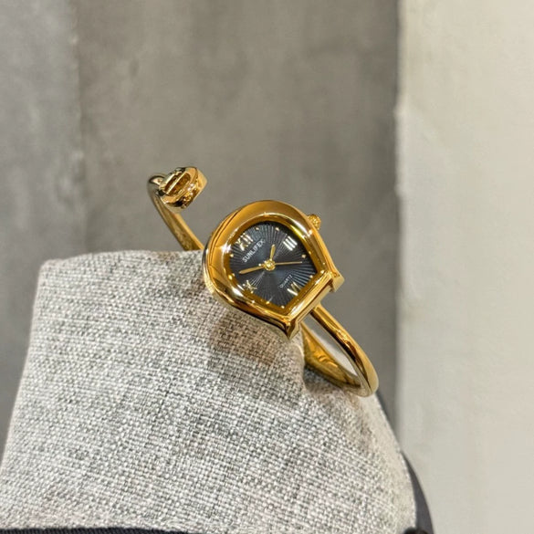 Women's Vintage Retro Archshaped Watch With Zinc Alloy Case And Strap And Stainless Steel Buckle