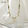 Women's Vintage Retro Geometric Handmade Beaded Copper Necklace