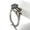 Women's Vintage Rose Flower Twist Adjustable Open Ring Silver Plated Electroplated Copper Floral Ring
