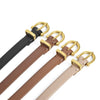 Women's Vintage Simple All Match Leather Belt With Alloy Pin Buckle And Geometric Style