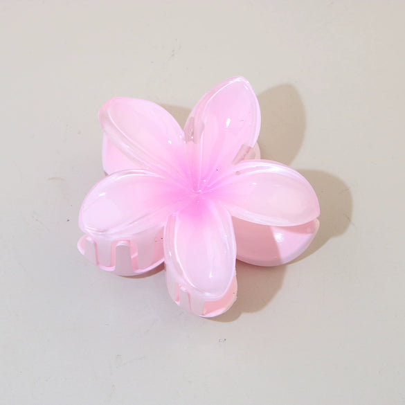 Women's Vintage Style Plumeria Flower Hair Clip Ps Material Baking Paint Process