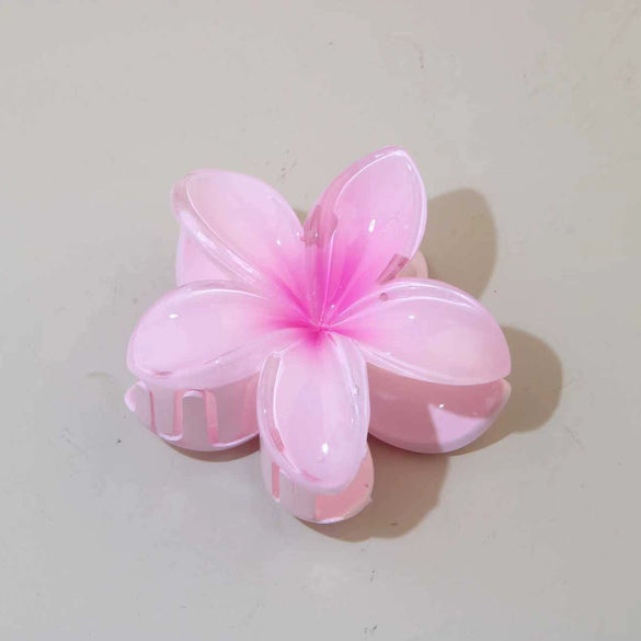 Women's Vintage Style Plumeria Flower Hair Clip Ps Material Baking Paint Process