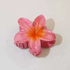 Women's Vintage Style Plumeria Flower Hair Clip Ps Material Baking Paint Process