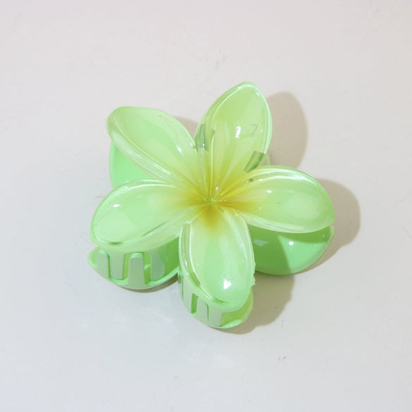 Women's Vintage Style Plumeria Flower Hair Clip Ps Material Baking Paint Process