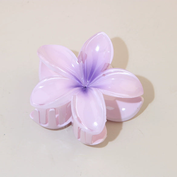 Women's Vintage Style Plumeria Flower Hair Clip Ps Material Baking Paint Process