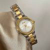 Women's Vintage Style Round Dial Alloy Case Steel Band Wristwatch With Pointer Display And Butterfly Double Snap Buckle