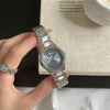 Women's Vintage Style Round Dial Alloy Case Steel Band Wristwatch With Pointer Display And Butterfly Double Snap Buckle