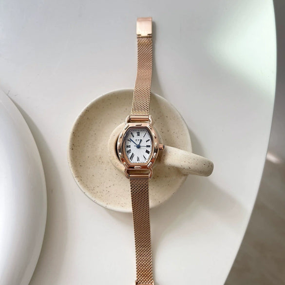 Women's Watch Alloy Barrel Type Roman Dial Retro Fashion