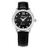 Women's Watch Alloy Case Genuine Leather Strap Round Dial Luxury Leisure Style Diamond Starry Sky Face