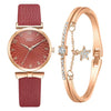 Women's Watch Alloy Case Imitation Leather Strap Round Dial Leisure Style Sunflower Design Quartz