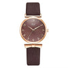Women's Watch Alloy Case Imitation Leather Strap Round Dial Leisure Style Sunflower Design Quartz