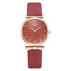 Women's Watch Alloy Case Imitation Leather Strap Round Dial Leisure Style Sunflower Design Quartz