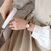 Women's Watch Alloy Case Imitation Leather Strap Round Dial Leisure Style