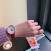 Women's Watch Alloy Case Imitation Leather Strap Stainless Steel Clasp Round Dial Leisure Style