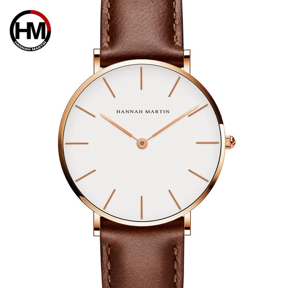 Women's Watch Alloy Case Stainless Steel Clasp Pu Strap Round Dial Simple Fashion Waterproof