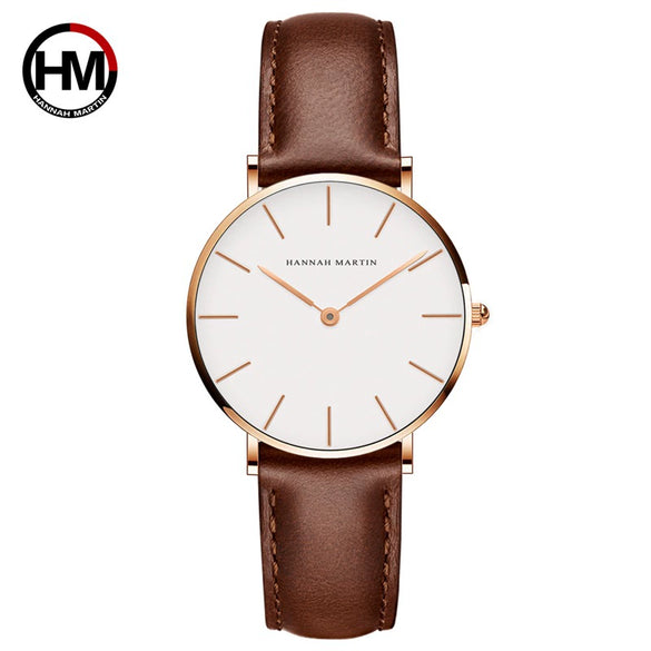 Women's Watch Alloy Case Stainless Steel Clasp Pu Strap Round Dial Simple Fashion Waterproof