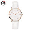 Women's Watch Alloy Case Stainless Steel Clasp Pu Strap Round Dial Simple Fashion Waterproof