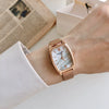 Women's Watch Alloy Stainless Steel Barrel Dial Retro Simple Elegant Leisure Style