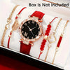 Women's Watch Fashion Allmatch Round Alloy And Pu Watch With Spiral Crown And Concealed Buckle