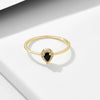 Women's Water Drop Geometric Design 925 Silver Diamond Ring Hand Jewelry