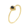 Women's Water Drop Geometric Design 925 Silver Diamond Ring Hand Jewelry