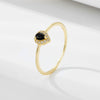 Women's Water Drop Geometric Design 925 Silver Diamond Ring Hand Jewelry
