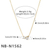 Women's Water Drop Geometric Pendant Necklace In Stainless Steel With Zircon Rhinestone Inlay And 18K Vacuum Plated Finish