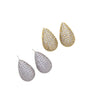 Women's Water Drop Shape Copper Electroplated Diamond Earrings Fashionable And Light Luxury